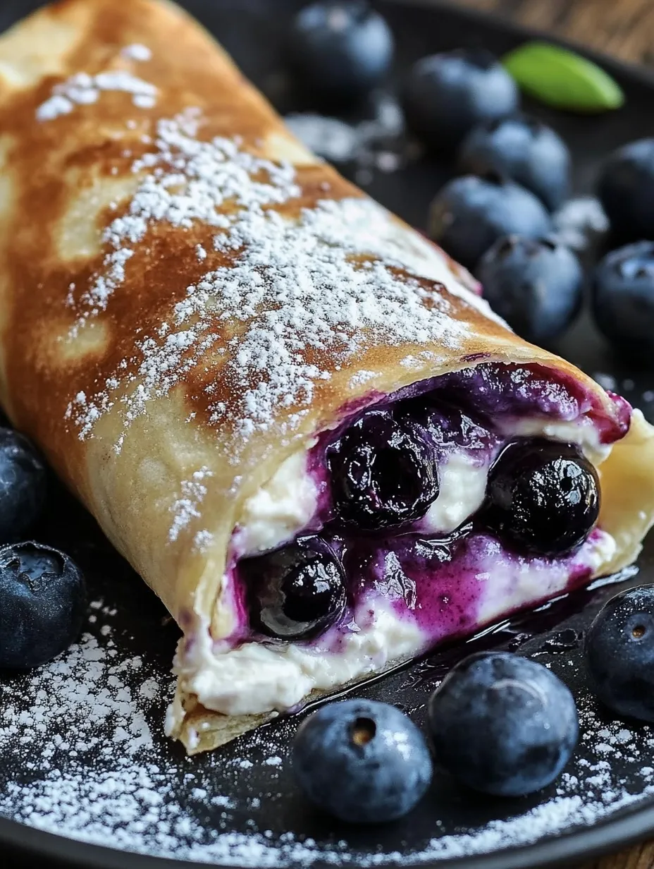 Chimichangas de Cheesecake com Mirtilo