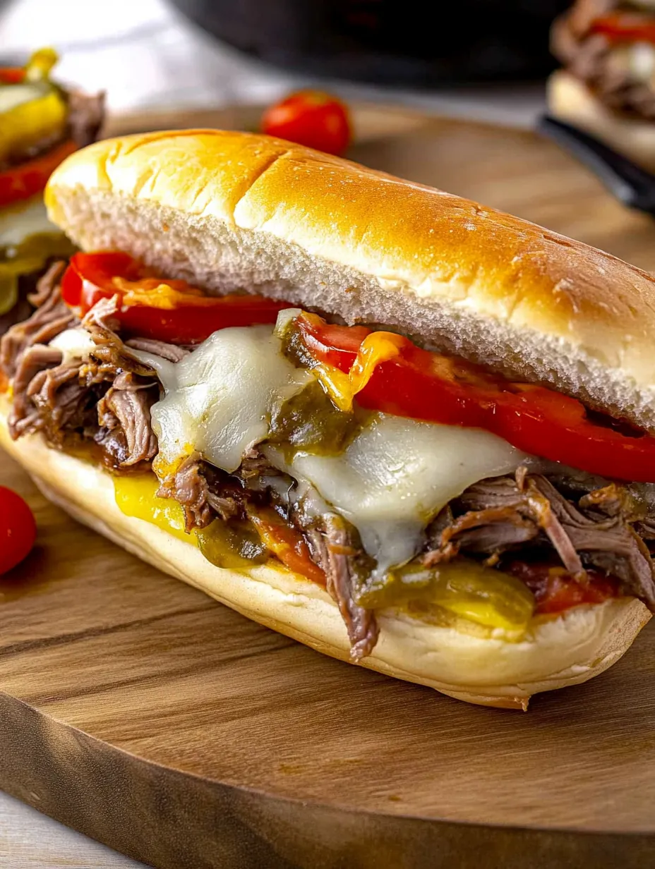 Sanduíche Italiano de Carne Feito em Casa
