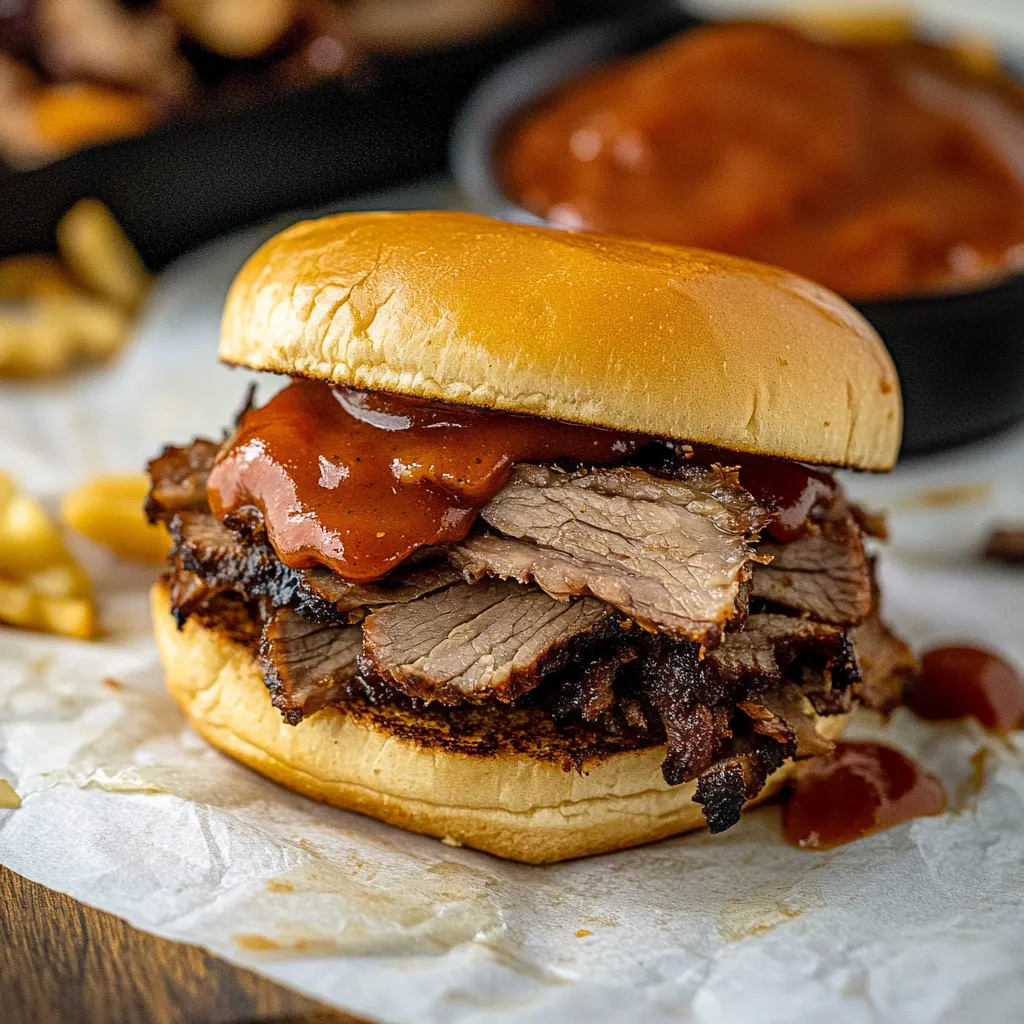 Sanduíche Fácil de Brisket na Panela Elétrica