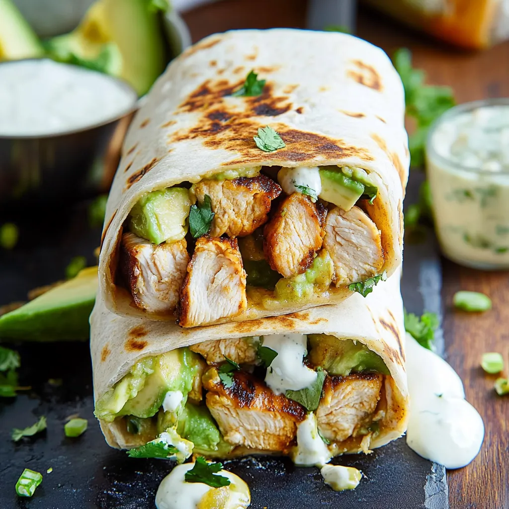 Burritos de Frango e Abacate