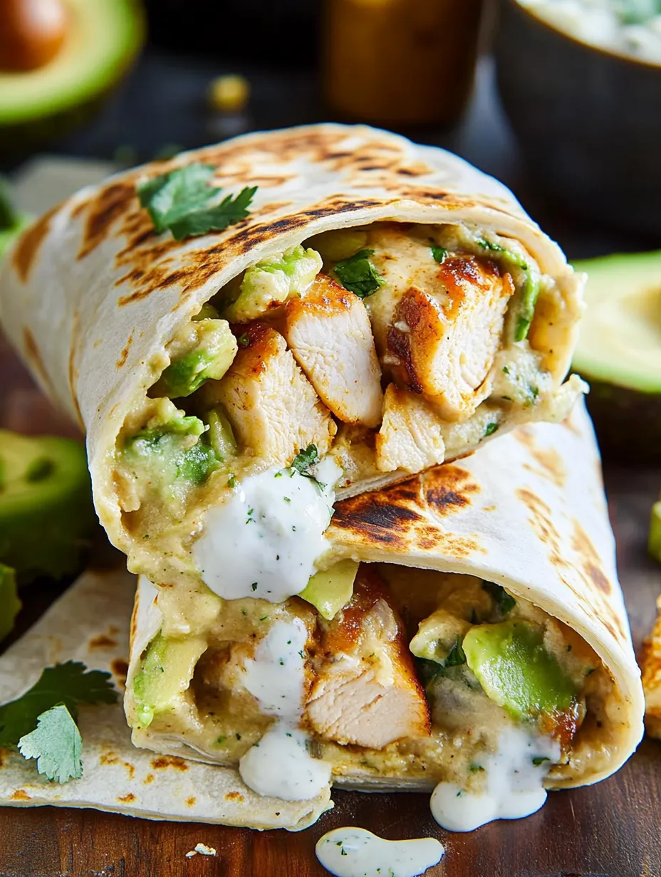 Burritos de Frango e Abacate