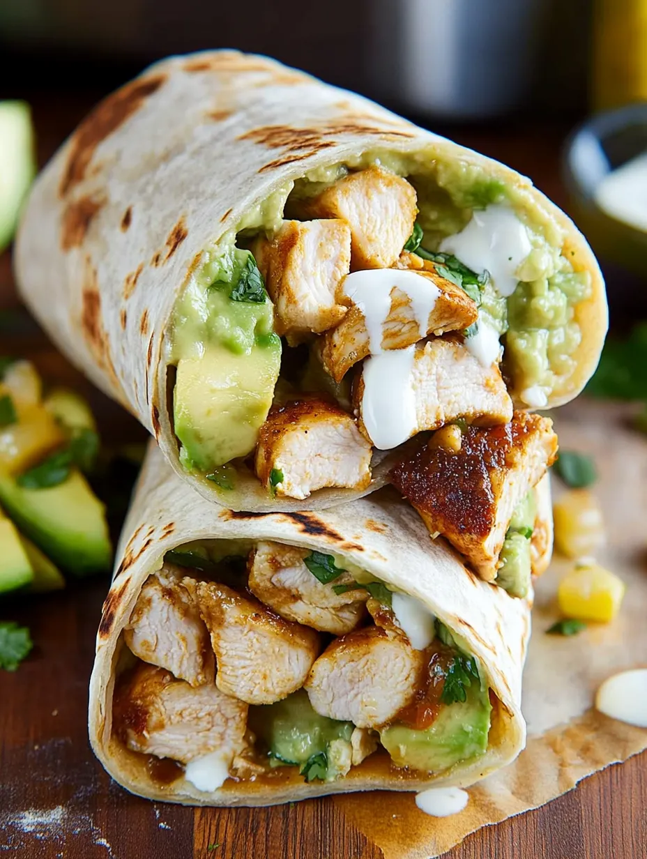 Burritos Fáceis de Frango e Abacate