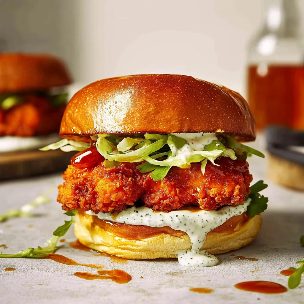 Frango Picante no Forno em Sanduíche