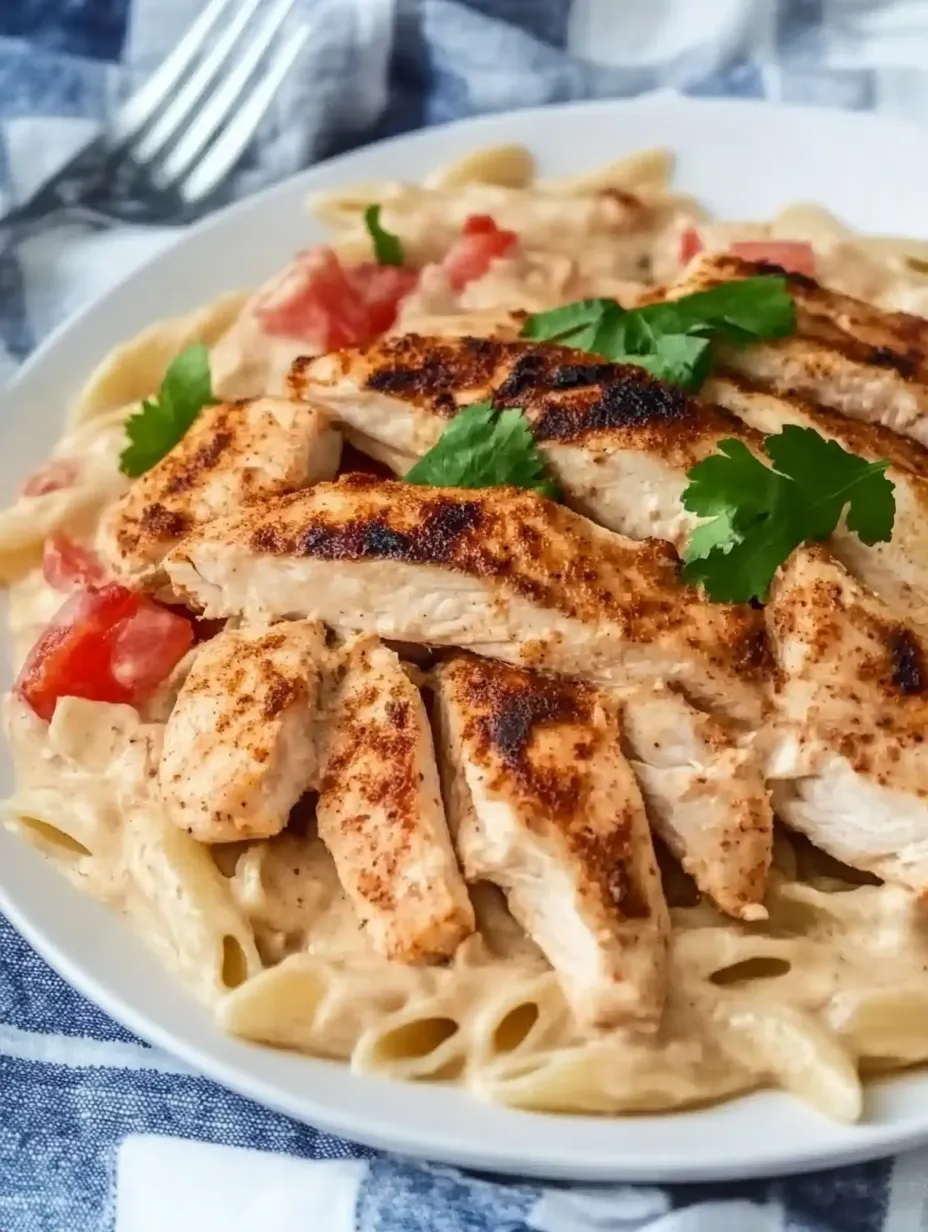 Macarrão Cremoso com Frango Cajun
