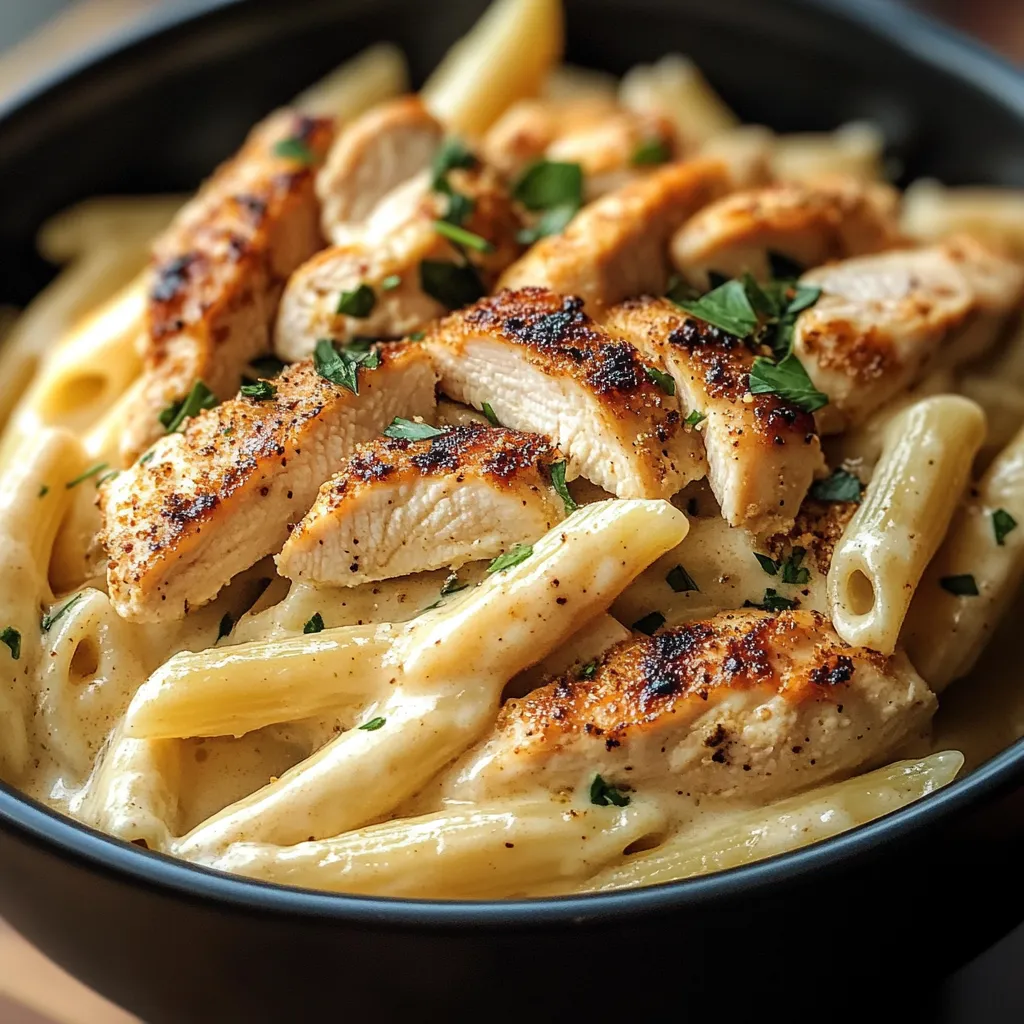 Macarrão Cajun Cremoso com Frango na Panela Lenta