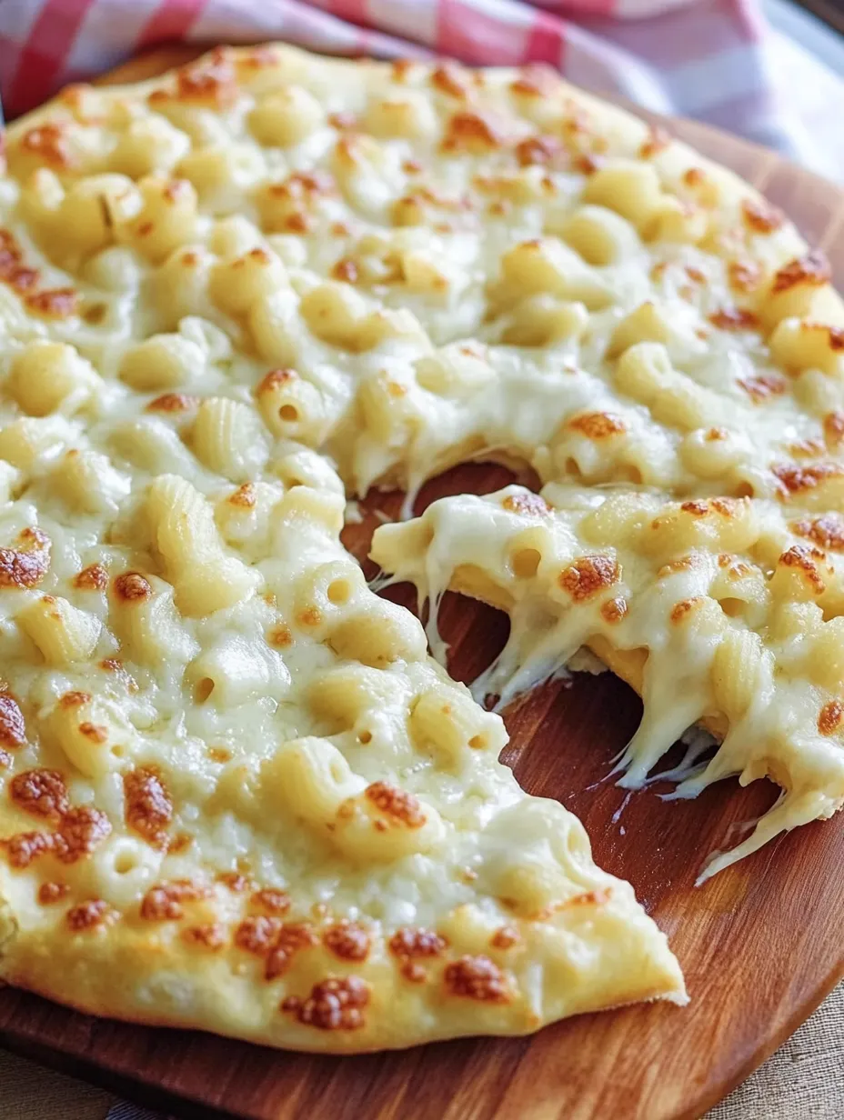 Pizza de Macarrão e Queijo feita em casa