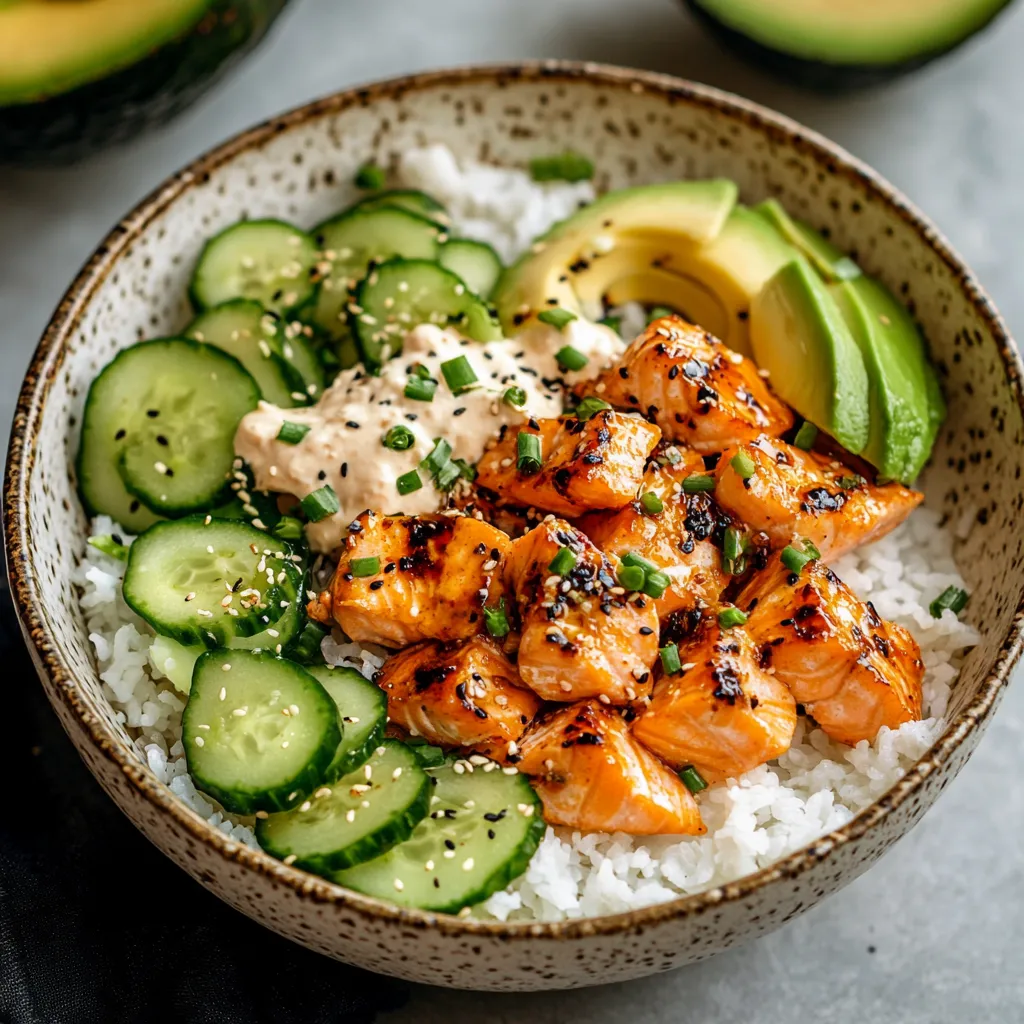 Tigelas de Salmão Picante