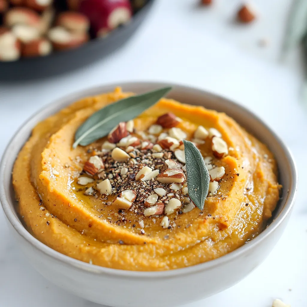 Hummus de Abóbora com Sálvia Frita e Dukkah