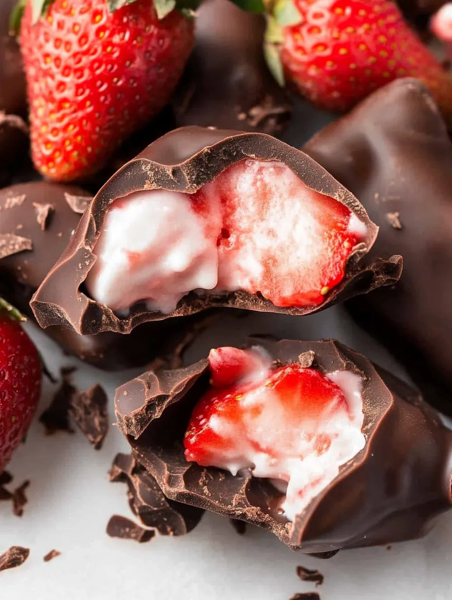 Aglomerados de Iogurte com Morango e Chocolate