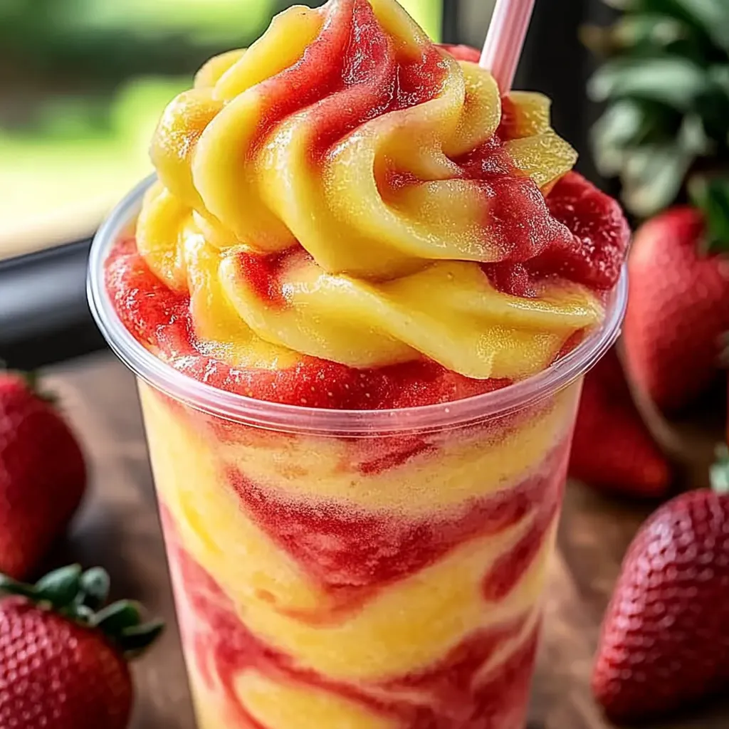 Slushie de Abacaxi e Morango