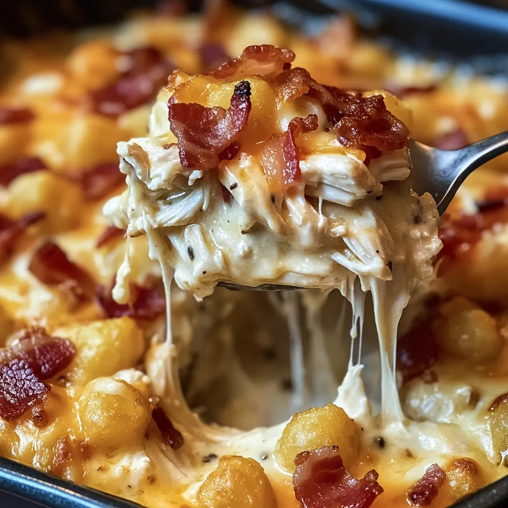 Frango Bacon Ranch com Tater Tots