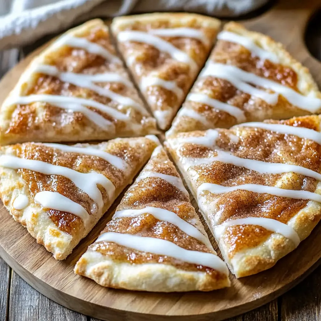 Detalhe da Pizza Doce de Canela com Massa Folhada