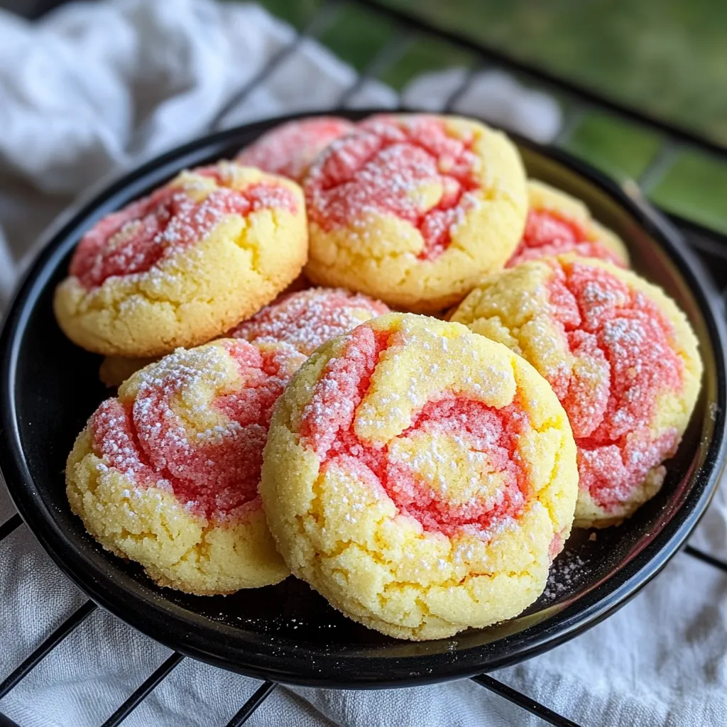 Cookies Misturados de Morango e Limão