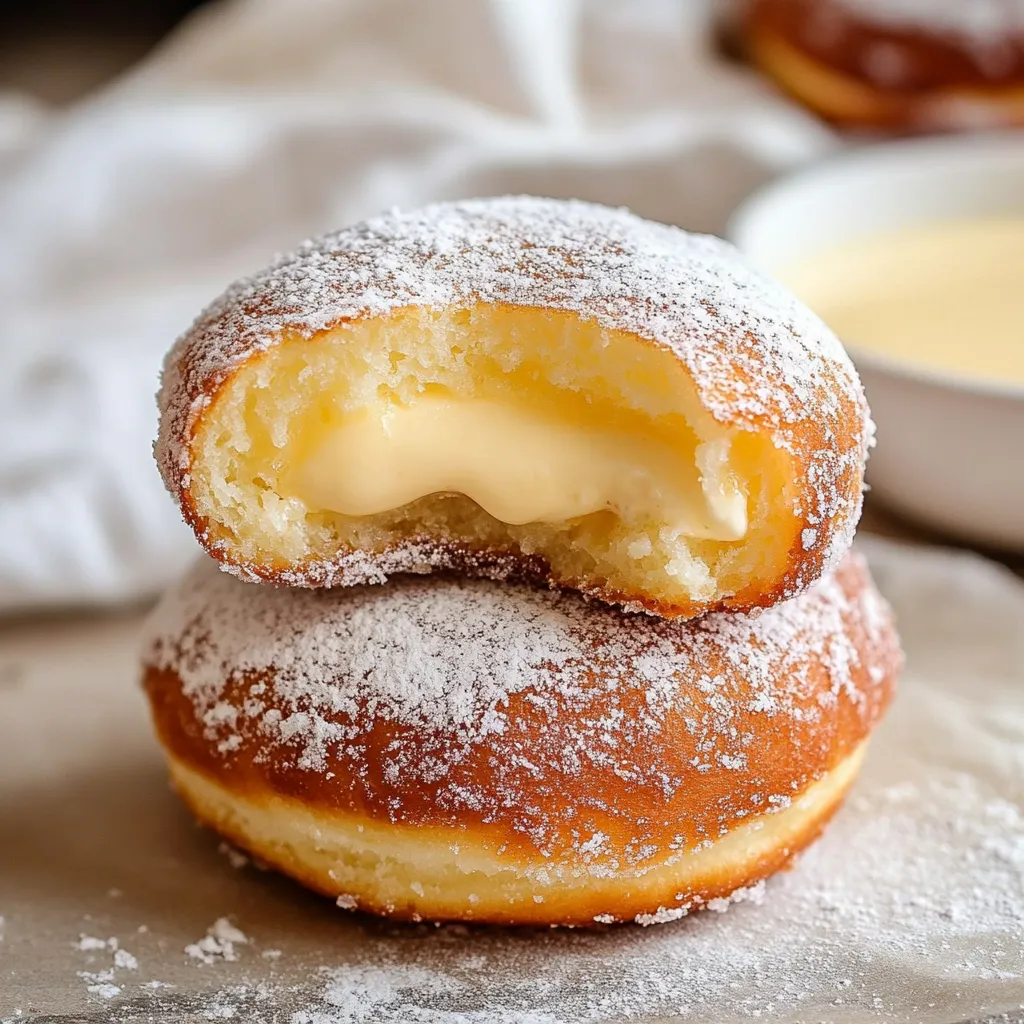 Close-up de Bomboloni – Rosquinhas Italianas