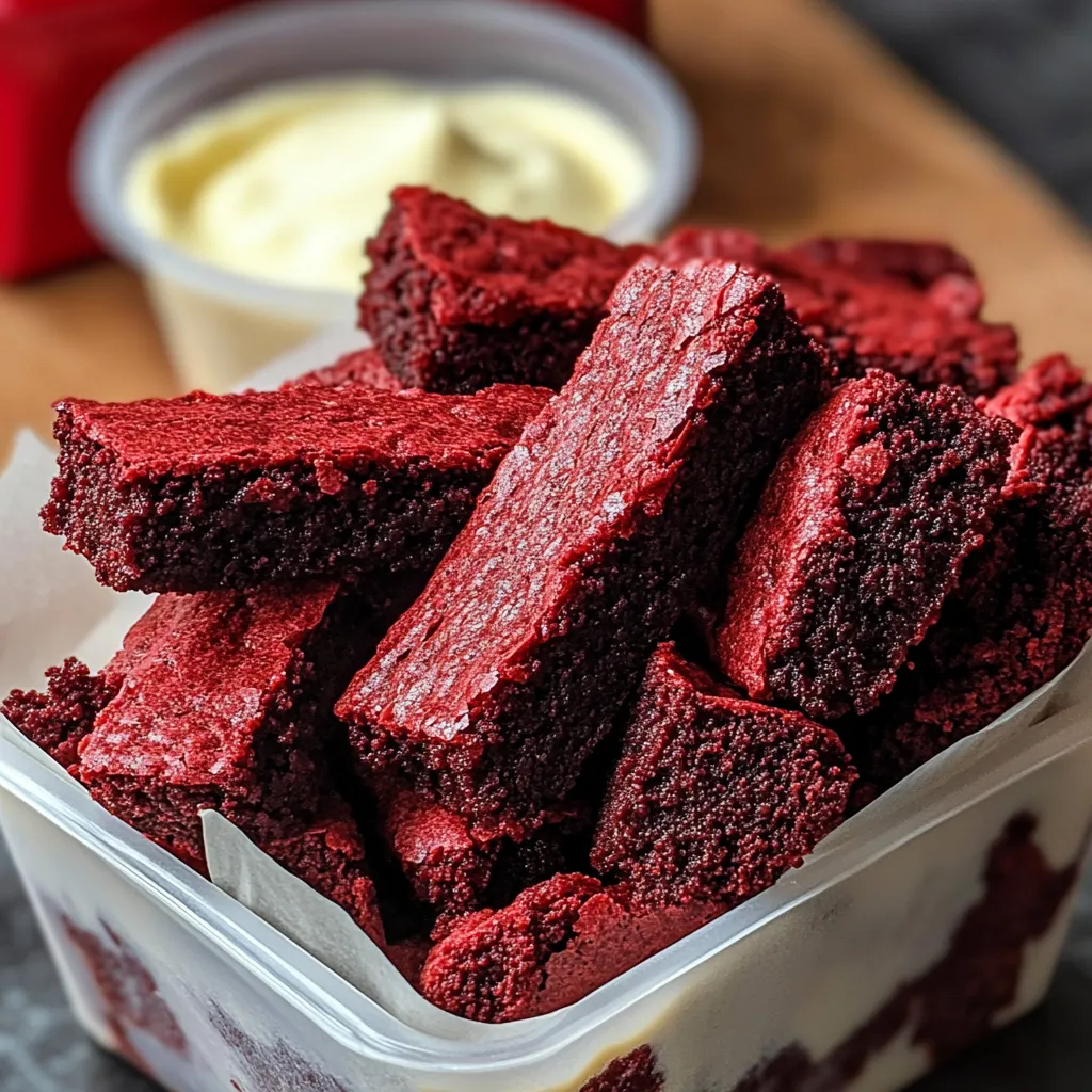 Brownies de Veludo Vermelho com Creme de Cheesecake