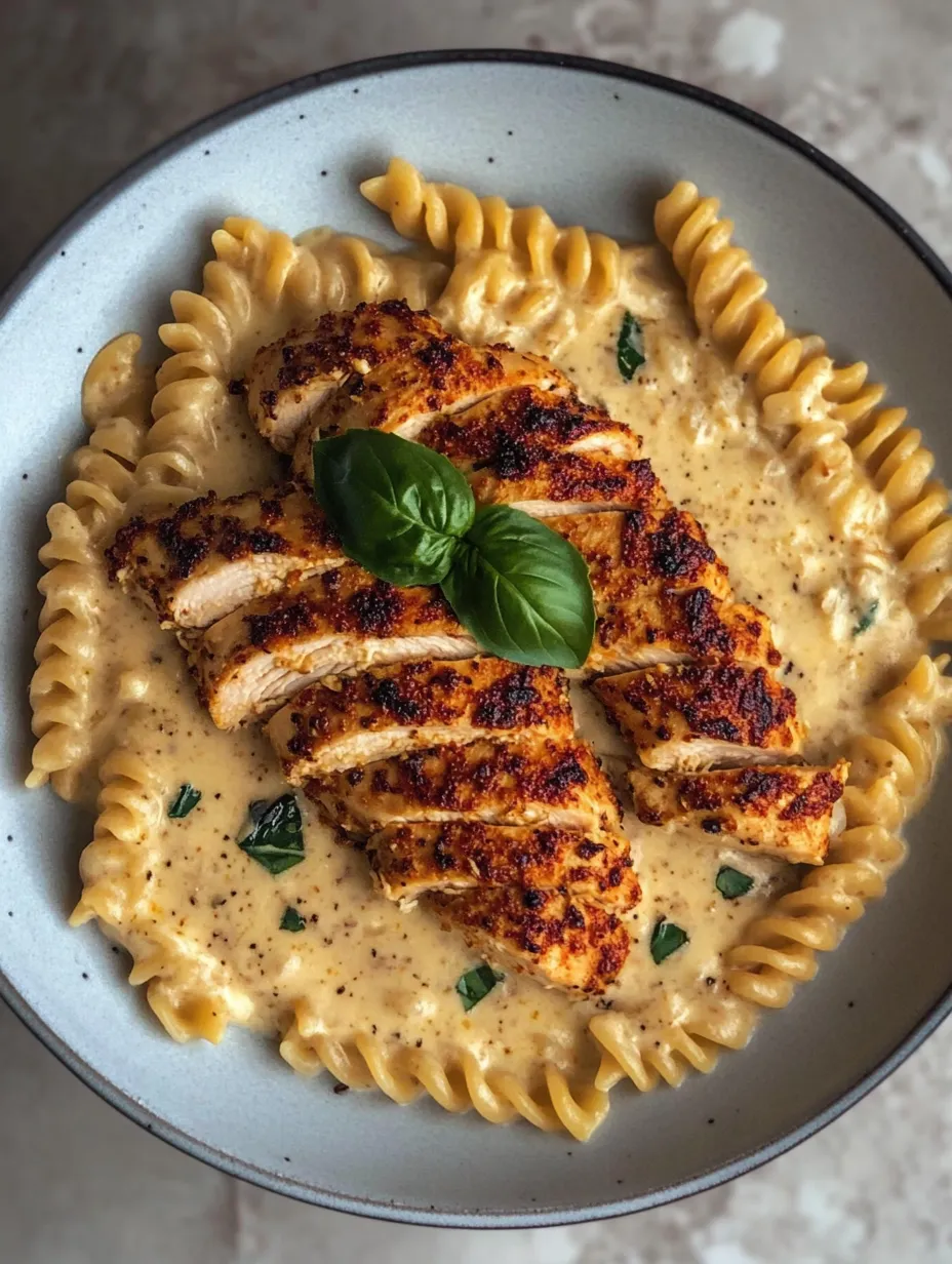 Receita Fácil de Massa com Frango Cremoso, Alho e Parmesão