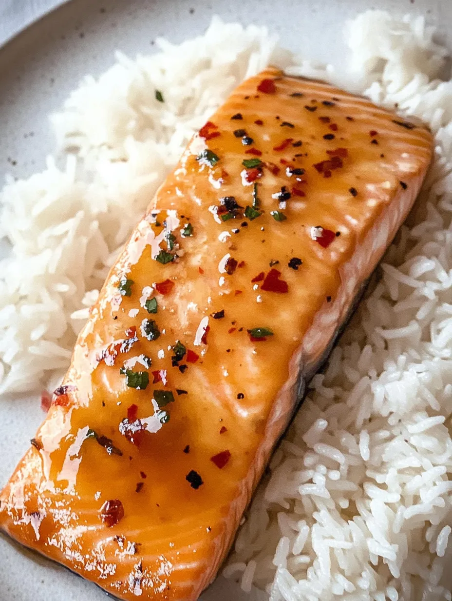 Salmão Glaceado com Mel Picante