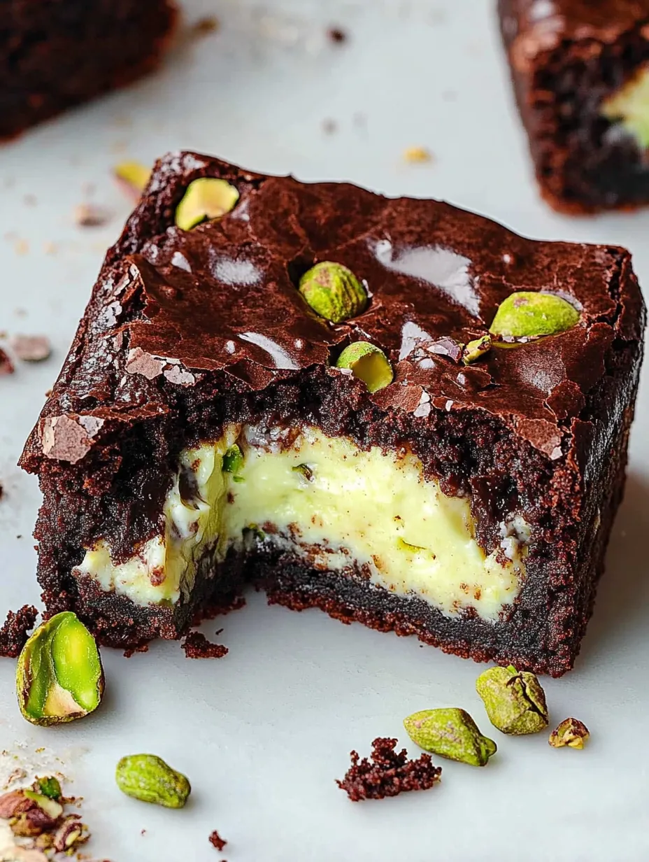 Brownies de Cheesecake com Pistache Caseiros