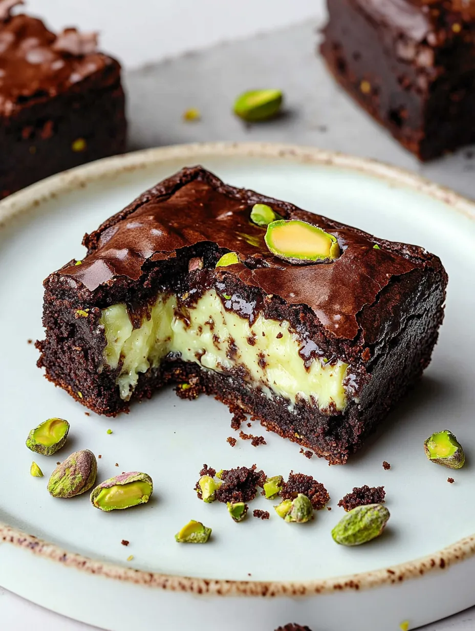 Brownies de Cheesecake com Pistache