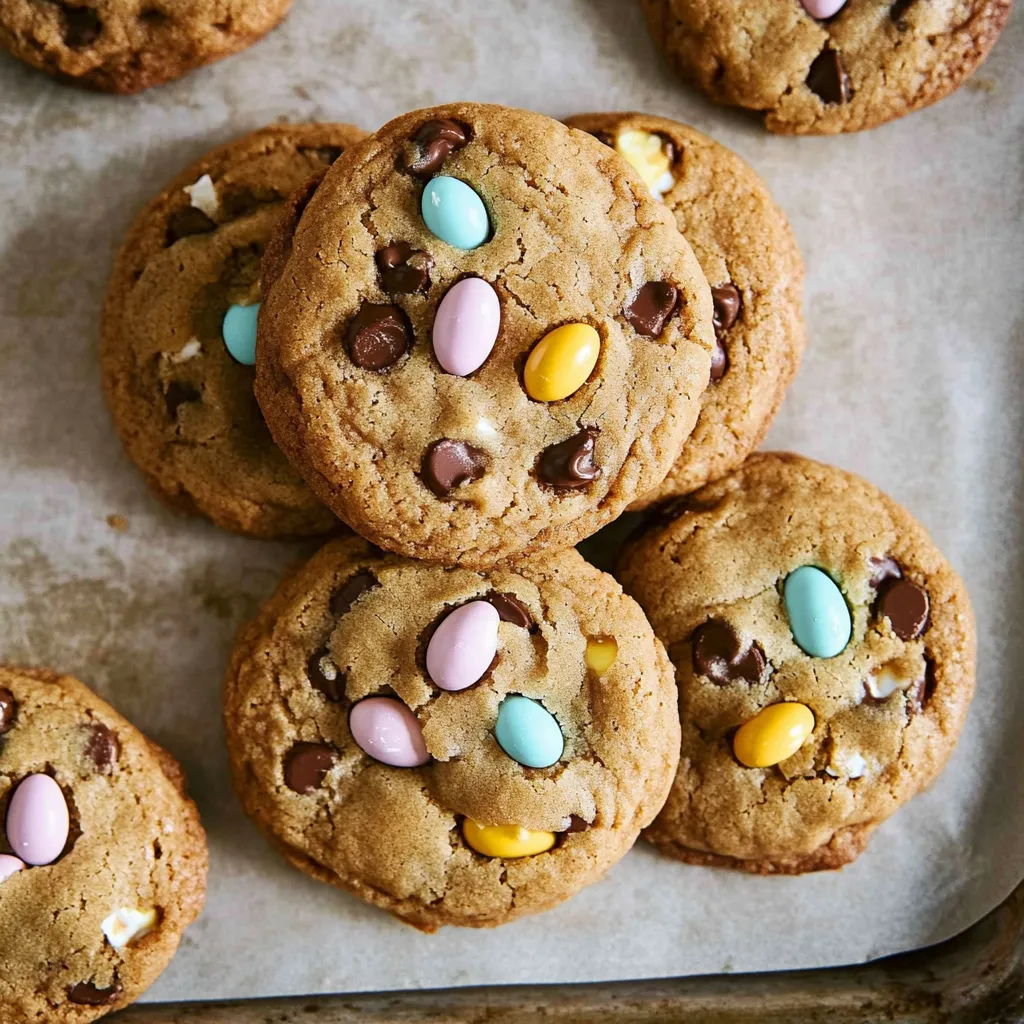 Cookies recheados com mini ovos de chocolate