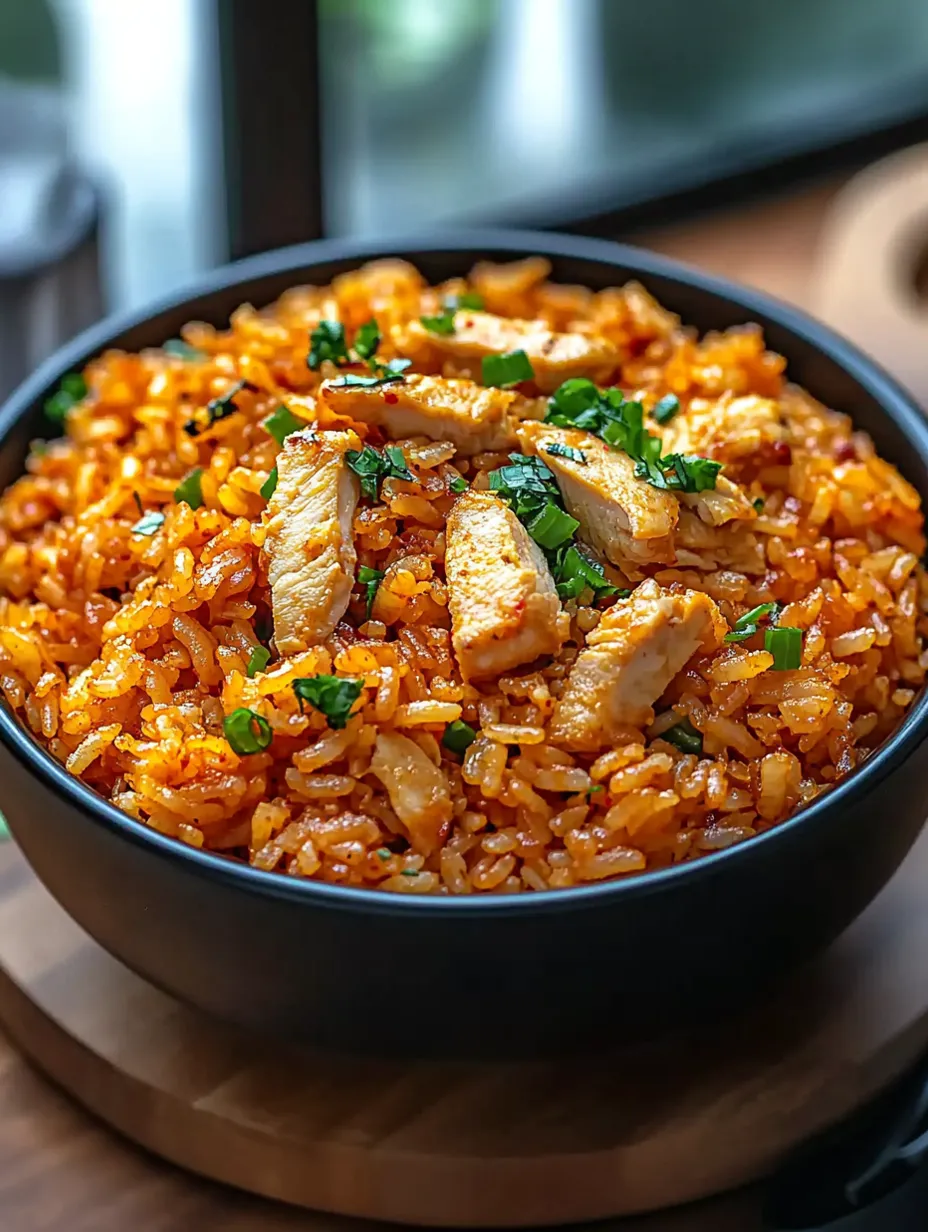 Arroz Frito com Kimchi e Frango