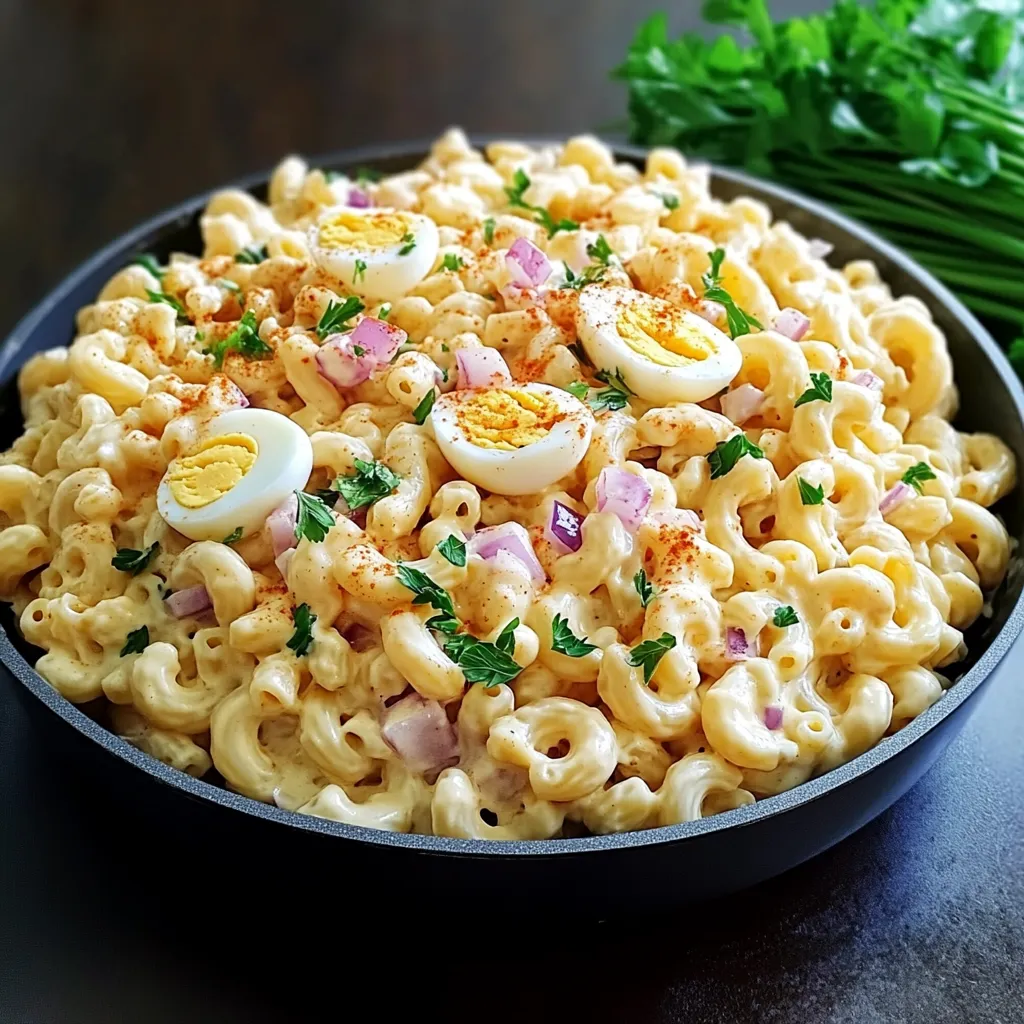 Salada Cremosa de Ovo e Macarrão
