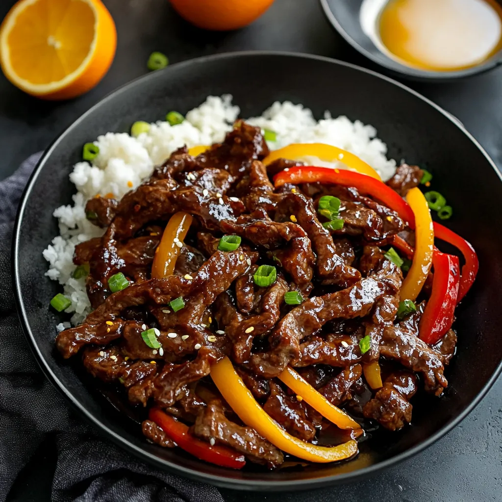 Carne Laranja Crocante