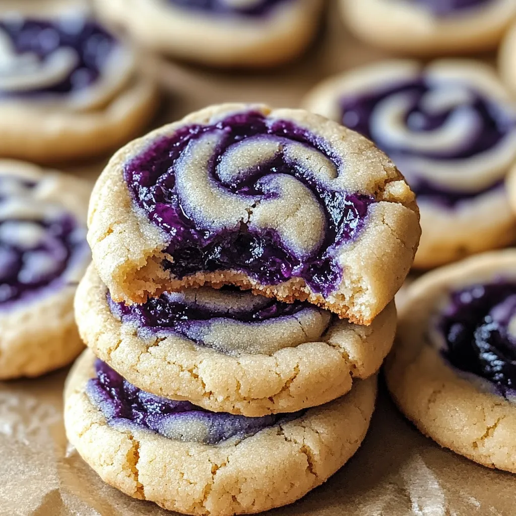 Biscoito Marmorizado de Cheesecake de Mirtilo