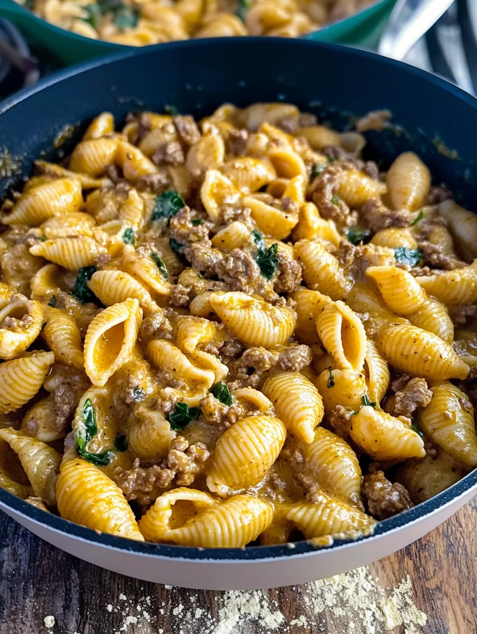 Conchinhas Cremosas com Carne Moída Caseira