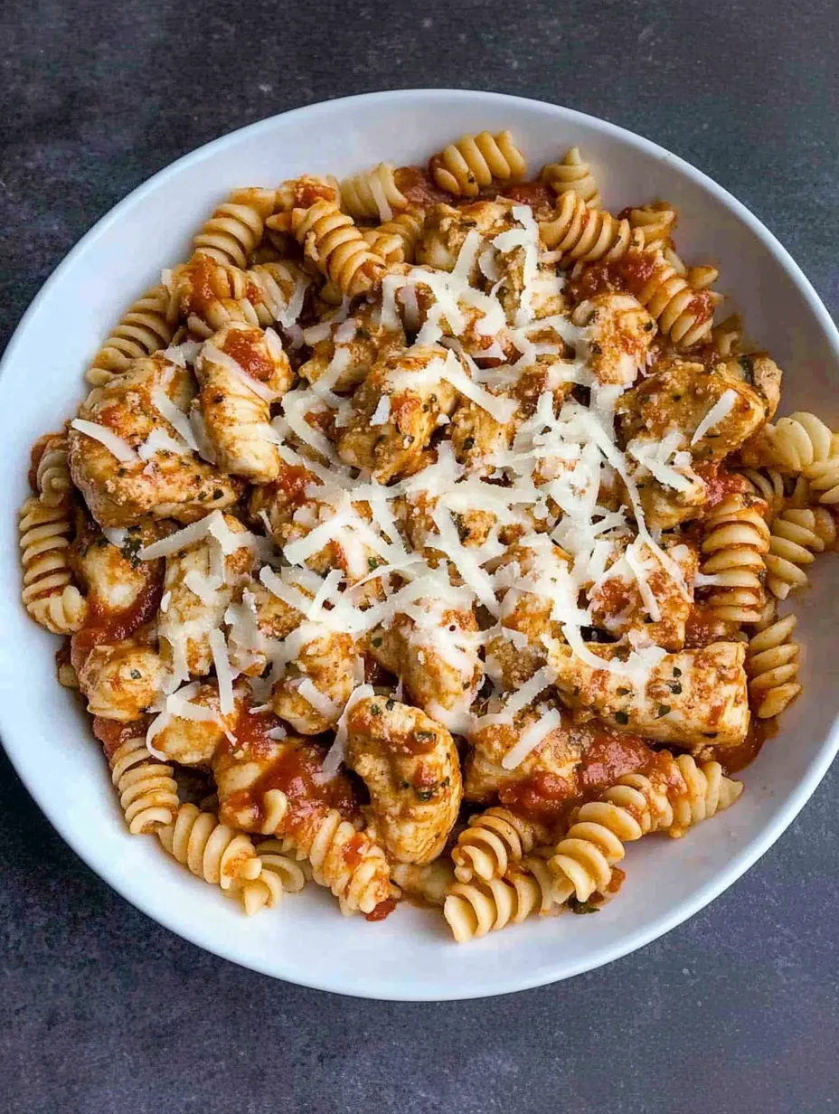 Receita de Massa de Frango Saudável ao Alho e Parmesão