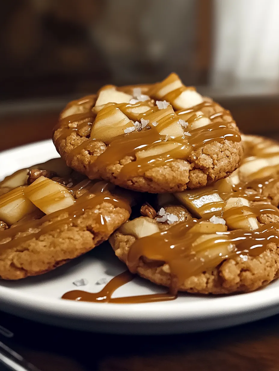 Biscoitos de Maçã e Canela com Calda de Caramelo