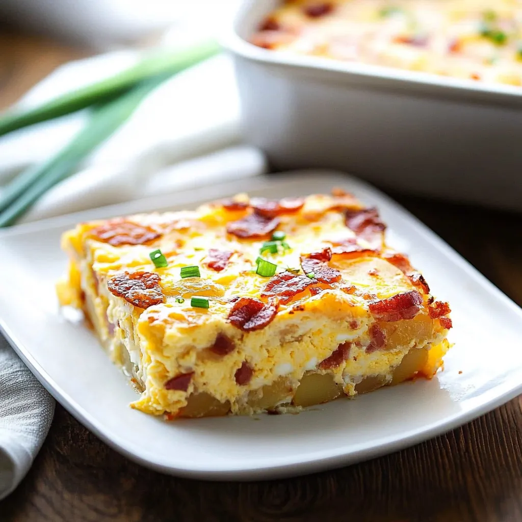 Casserole de Bacon, Batatas e Ovos