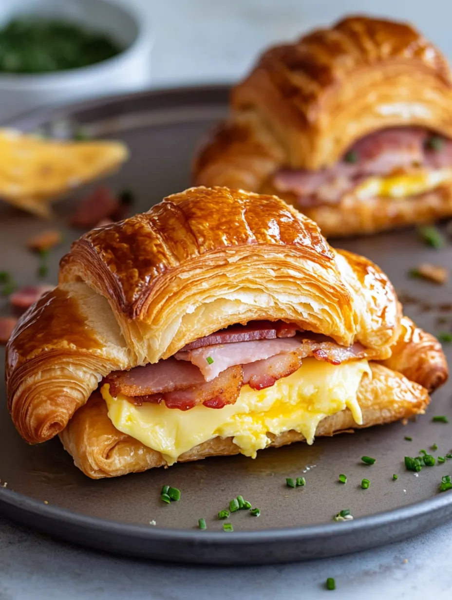Sanduíches de Café da Manhã com Croissant