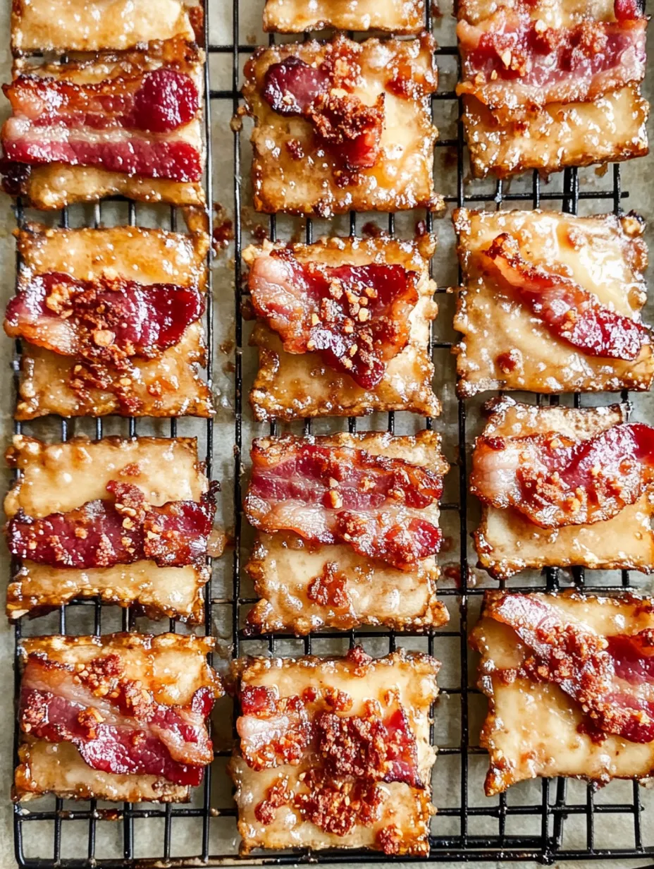 Biscoitos com Bacon Caramelizado e Queijo