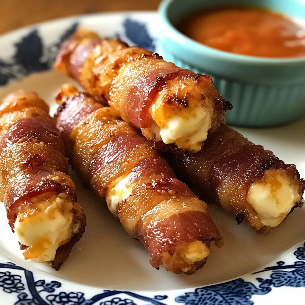 Delícia de Palitos de Mussarela com Bacon: Um Petisco Divino