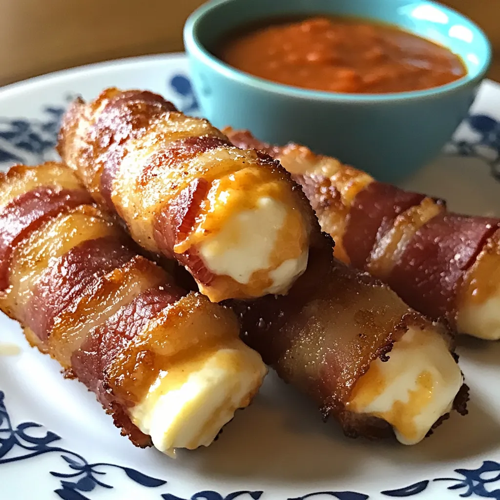 Delícia de Palitos de Mussarela com Bacon