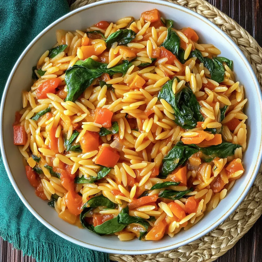 Ensopado Cremoso de Orzo com Espinafre