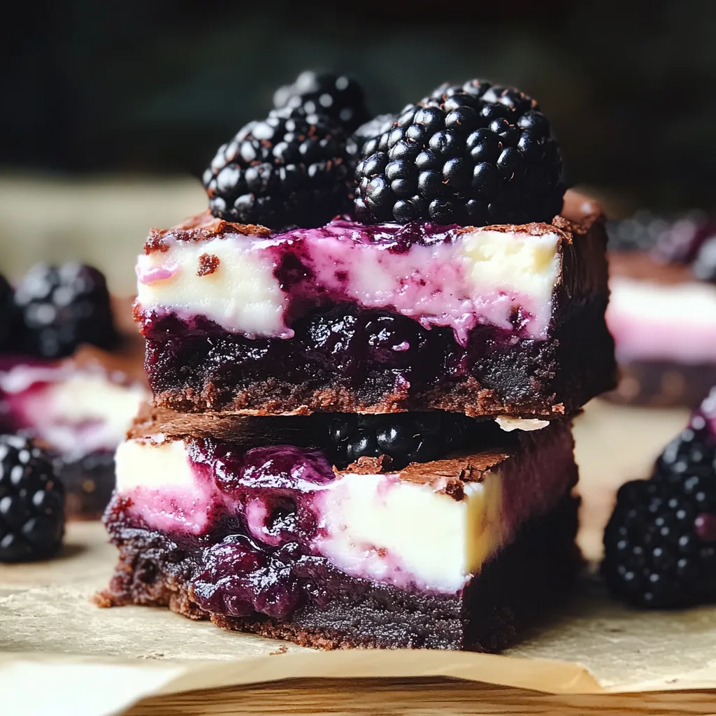 Brownies com Cheesecake e Amora Fácil