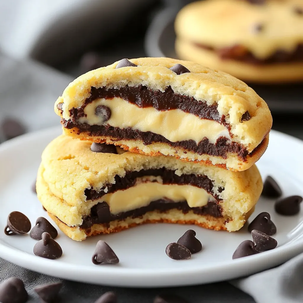 Cookies Recheados Cheesecake de Chocolate