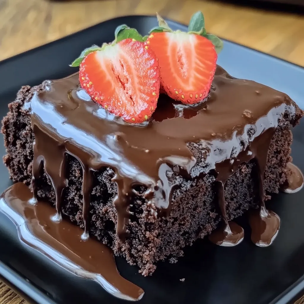 Bolo úmido de chocolate