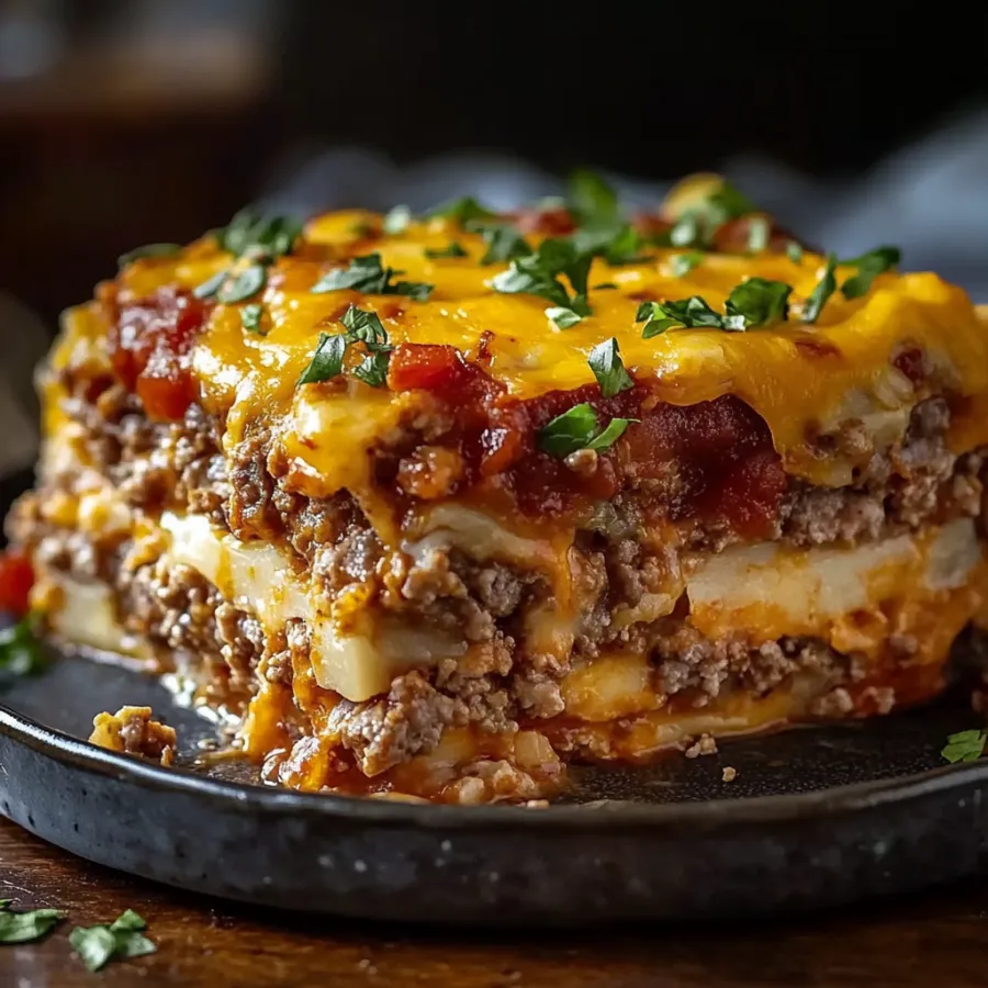 Gratinado com Carne e Queijo