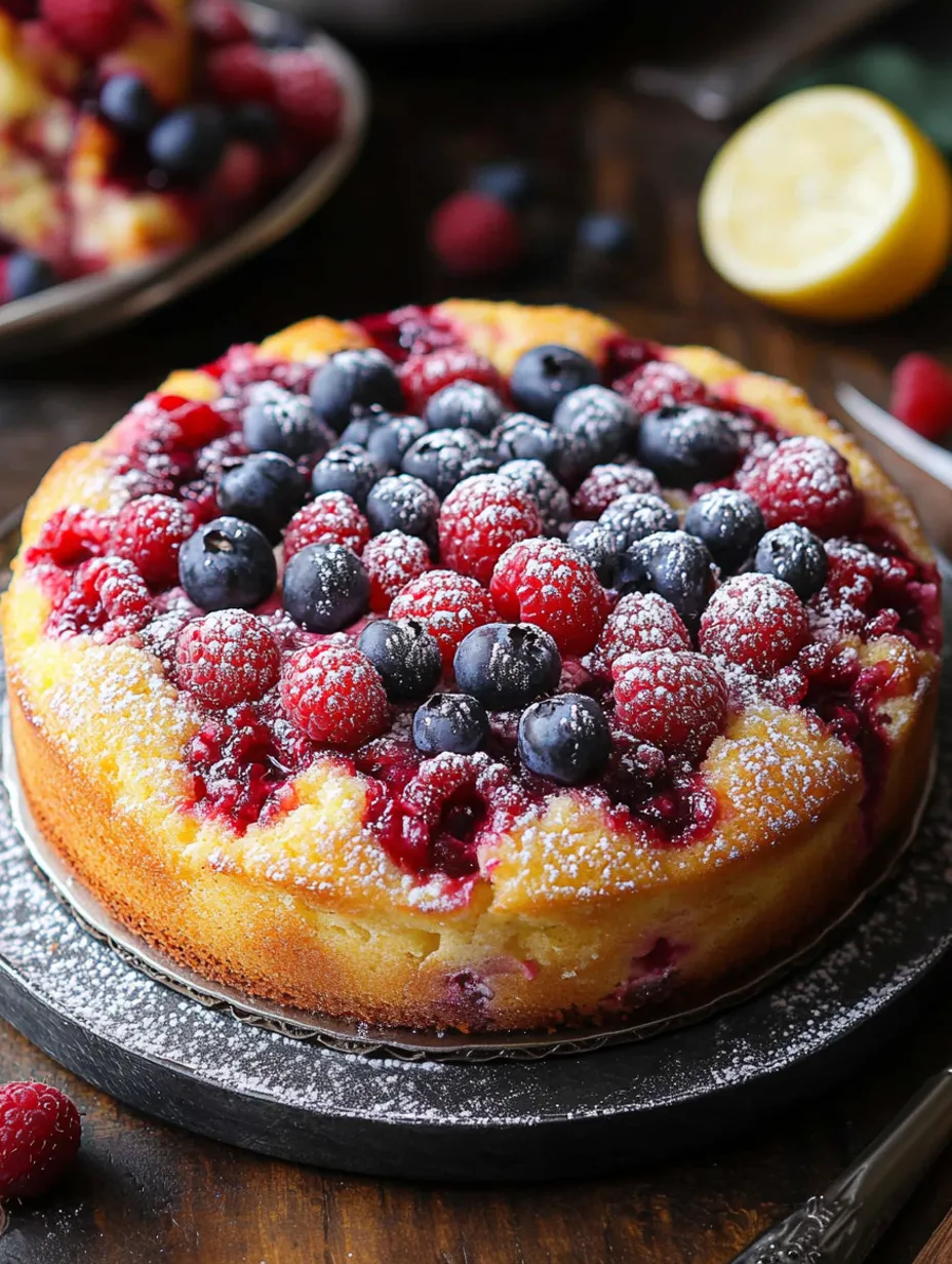 Receita de Bolo de Framboesa e Limão