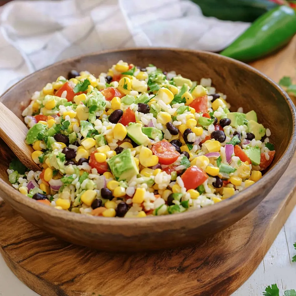 Salada de Arroz Cowboy com Molho Chimichurri