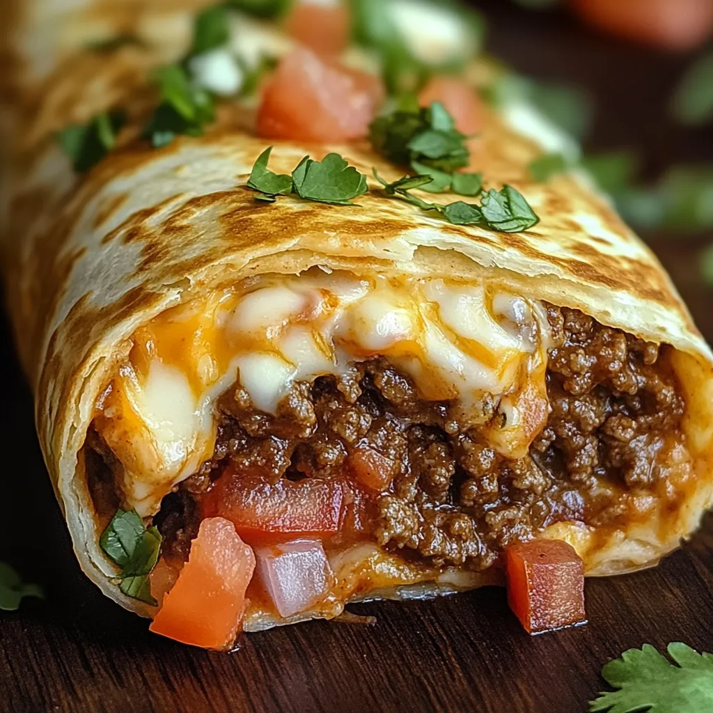 Chimichangas de Carne com Queijo